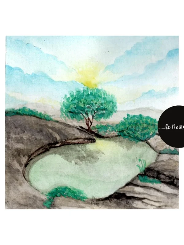 The Oasis – Watercolor Painting