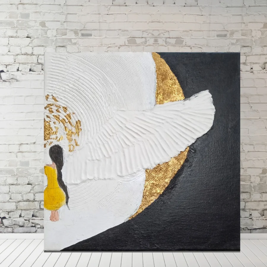 Angels Wings Textured Art [Unframed] - Image 2