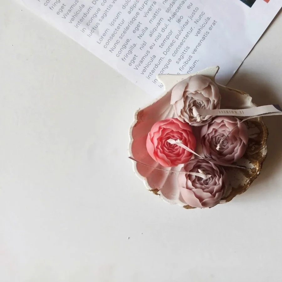 Mini-rose candle & Wax melt - Image 3
