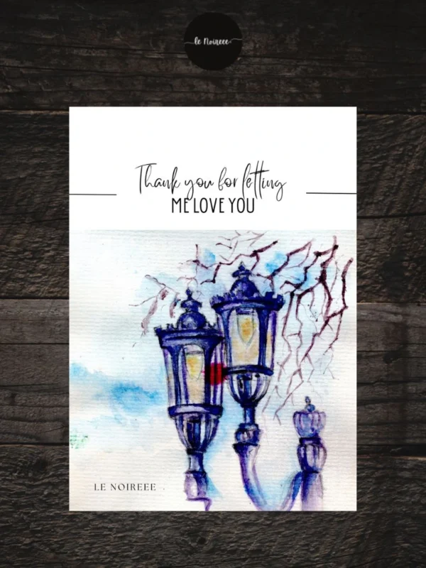 Thanks for letting me…. Greeting card