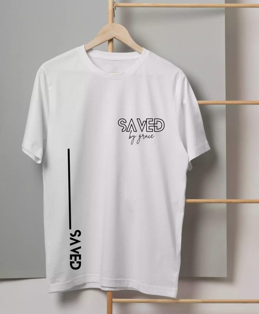 Saved by grace T-shirt - Image 2