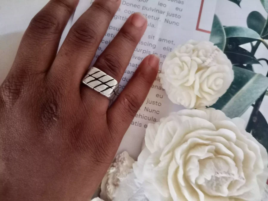 André Stainless Steel Unisex Ring - Image 3