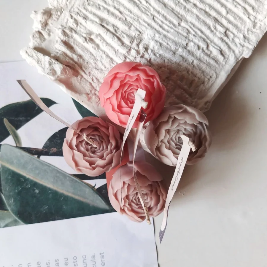 Mini-rose candle & Wax melt