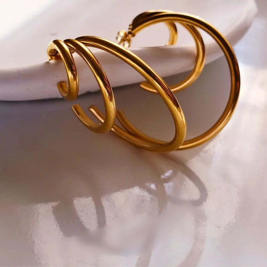 Aurielle Stainless Steel Earrings - Image 4