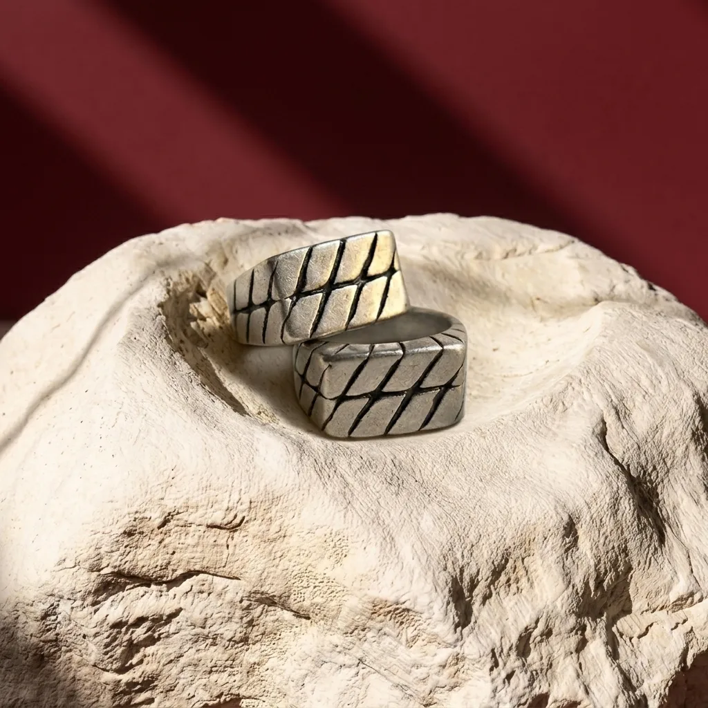 André Stainless Steel Unisex Ring - Image 2