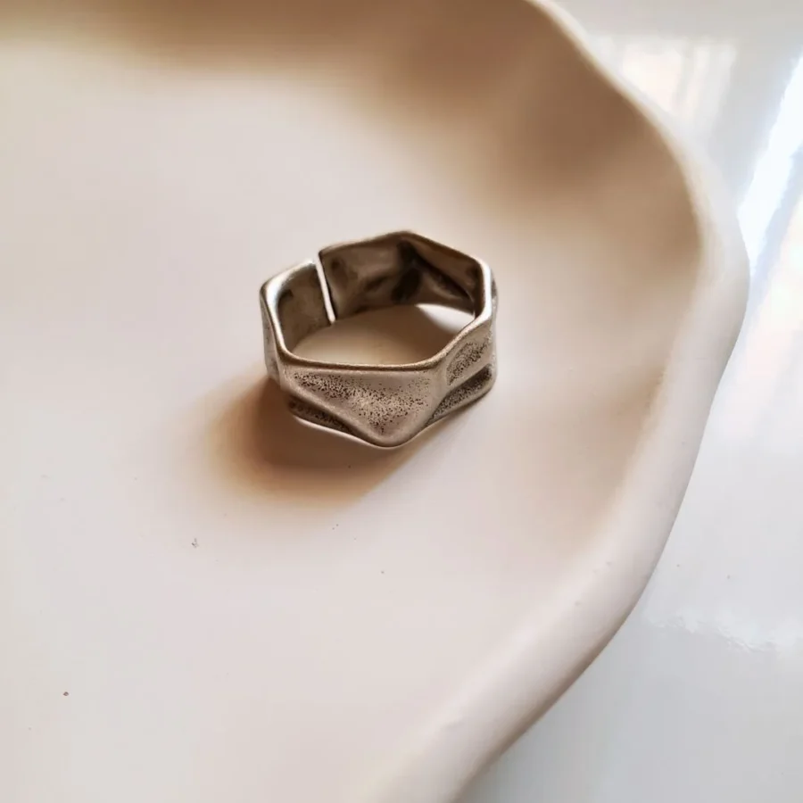 Anton Stainless Steel Unisex Ring - Image 2