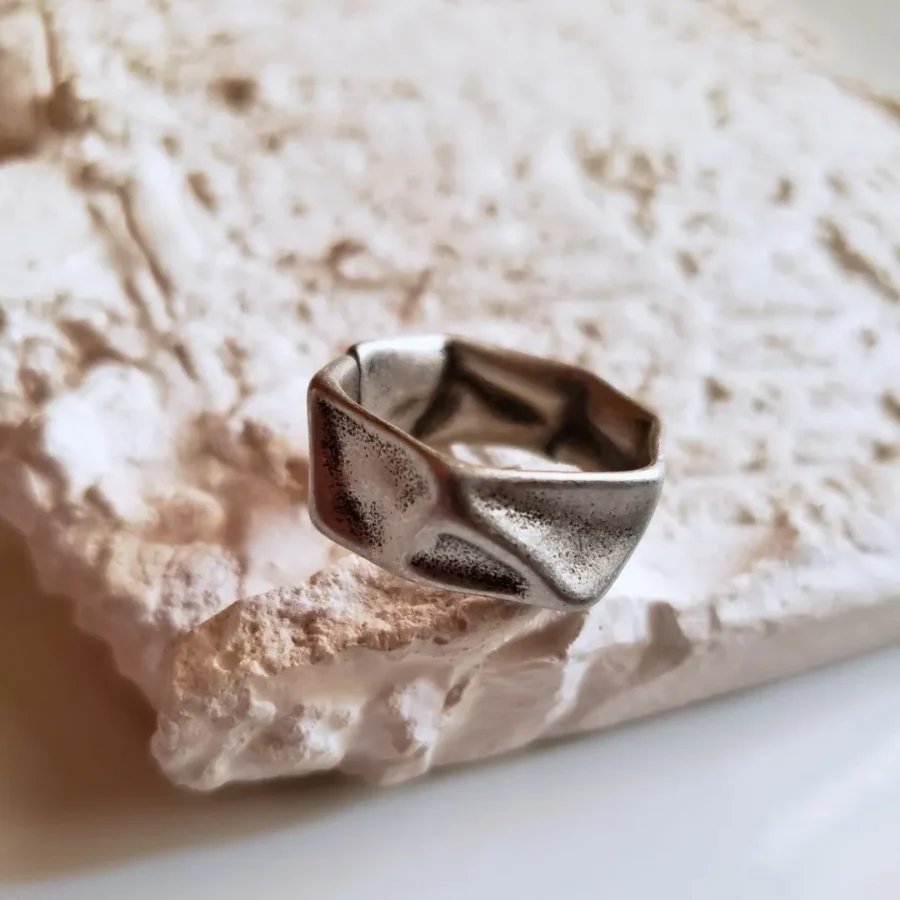 Anton Stainless Steel Unisex Ring - Image 4