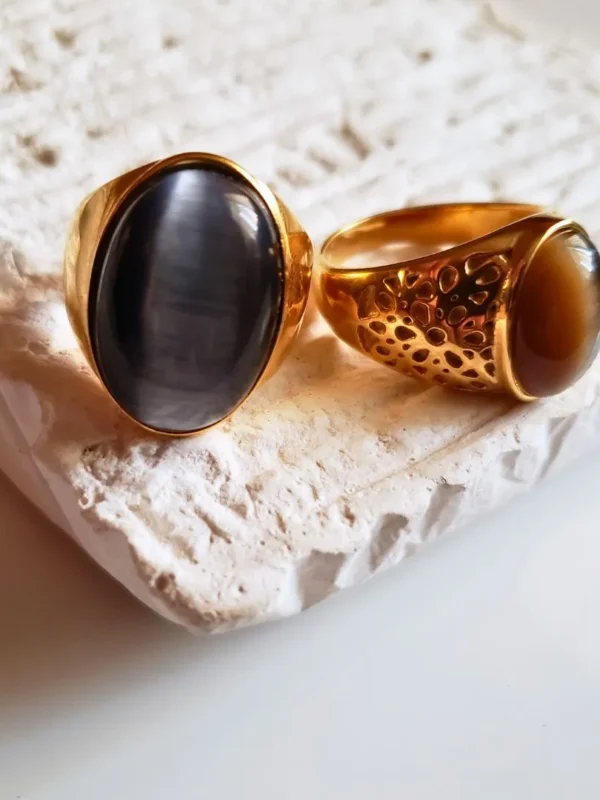 Audrey Stainless Steel Unisex Ring