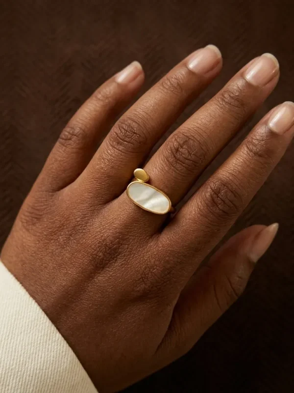 Kissed Stainless Steel Ring