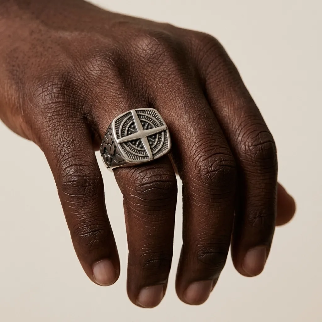 Léon Stainless Steel Unisex Ring - Image 3