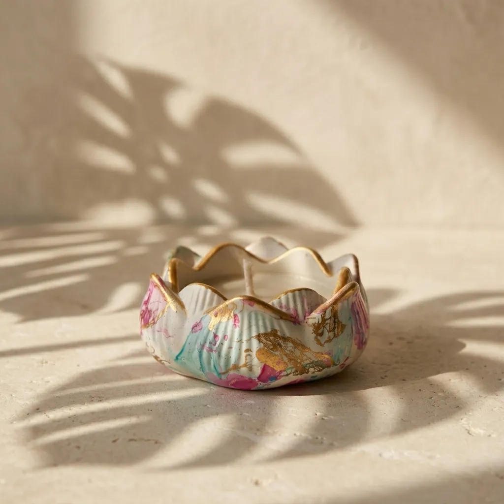Soy Candle - Lotus Cement Jar - Image 2