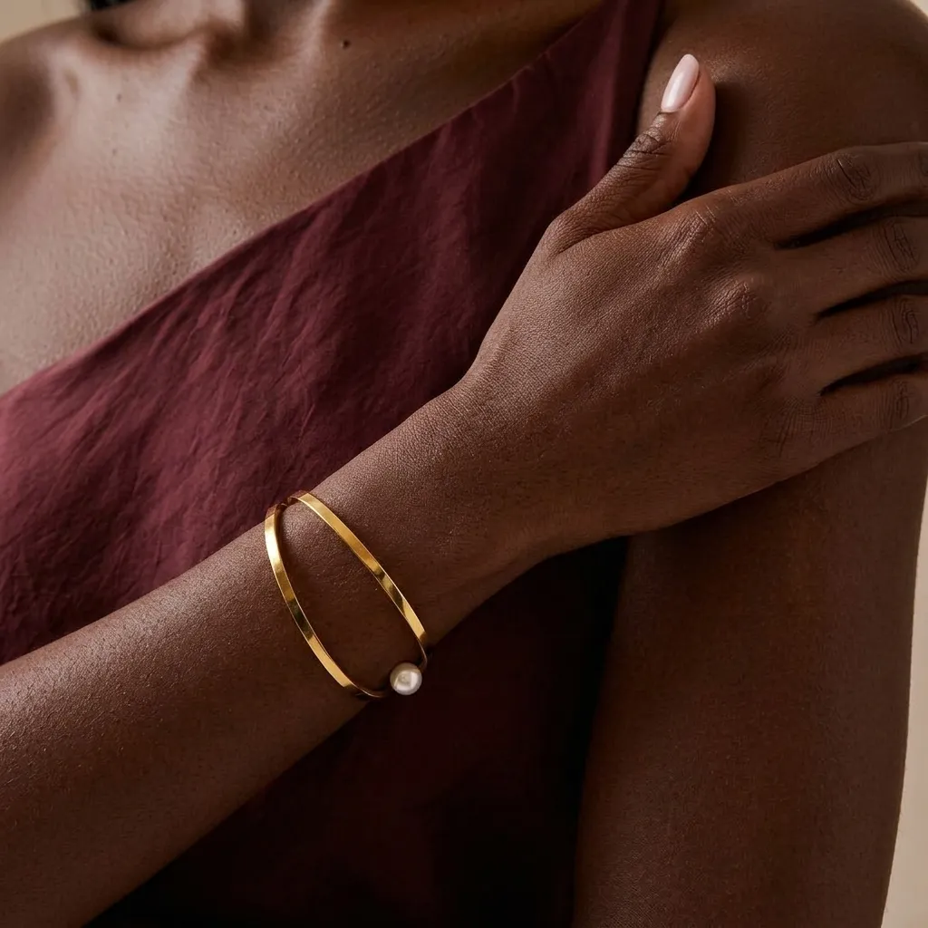 Pearl Stainless Steel Bracelet - Image 2