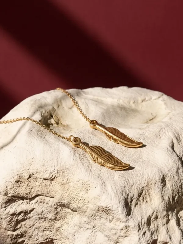 La Plume Stainless Steel Earrings