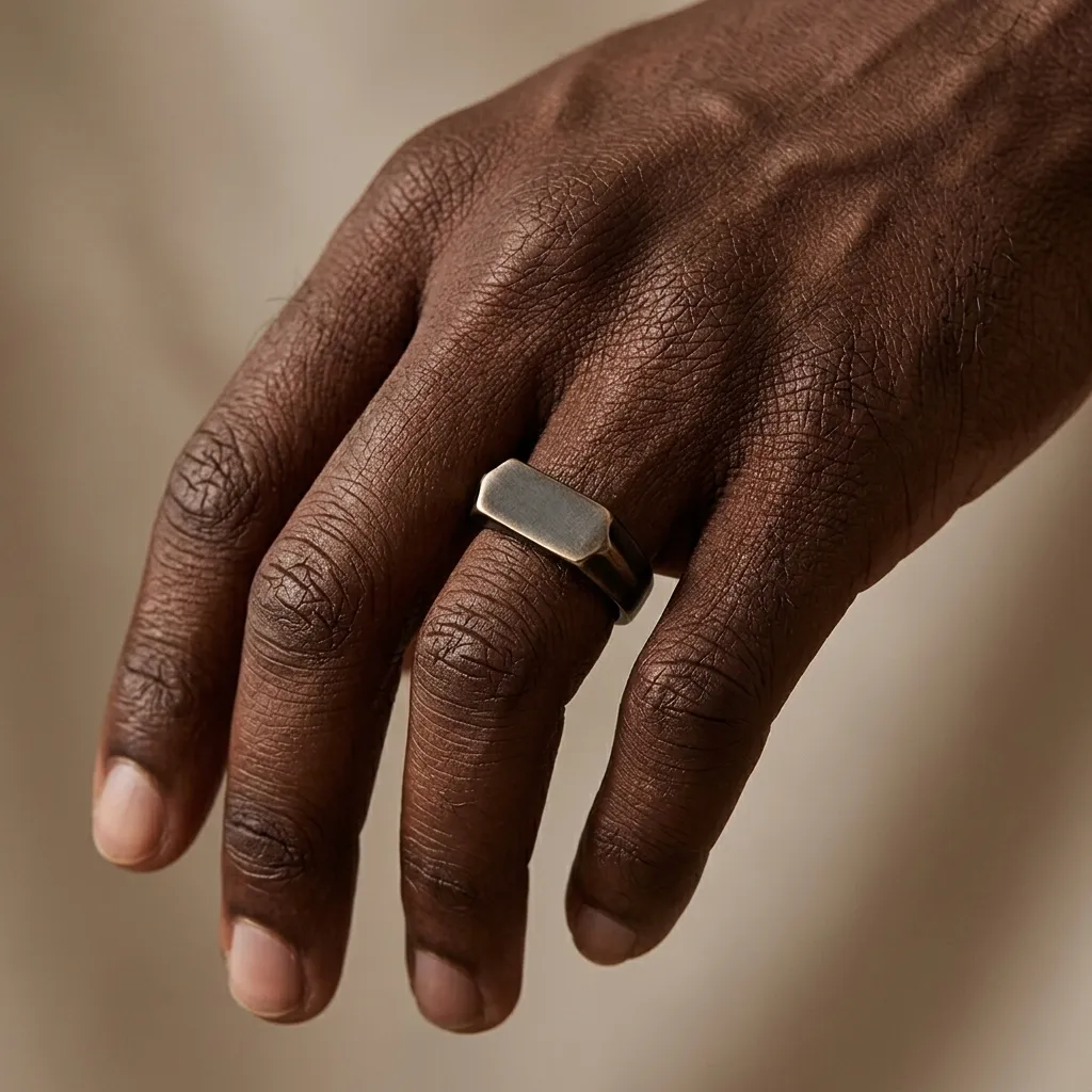 Douceur Stainless Steel Unisex Ring - Image 4