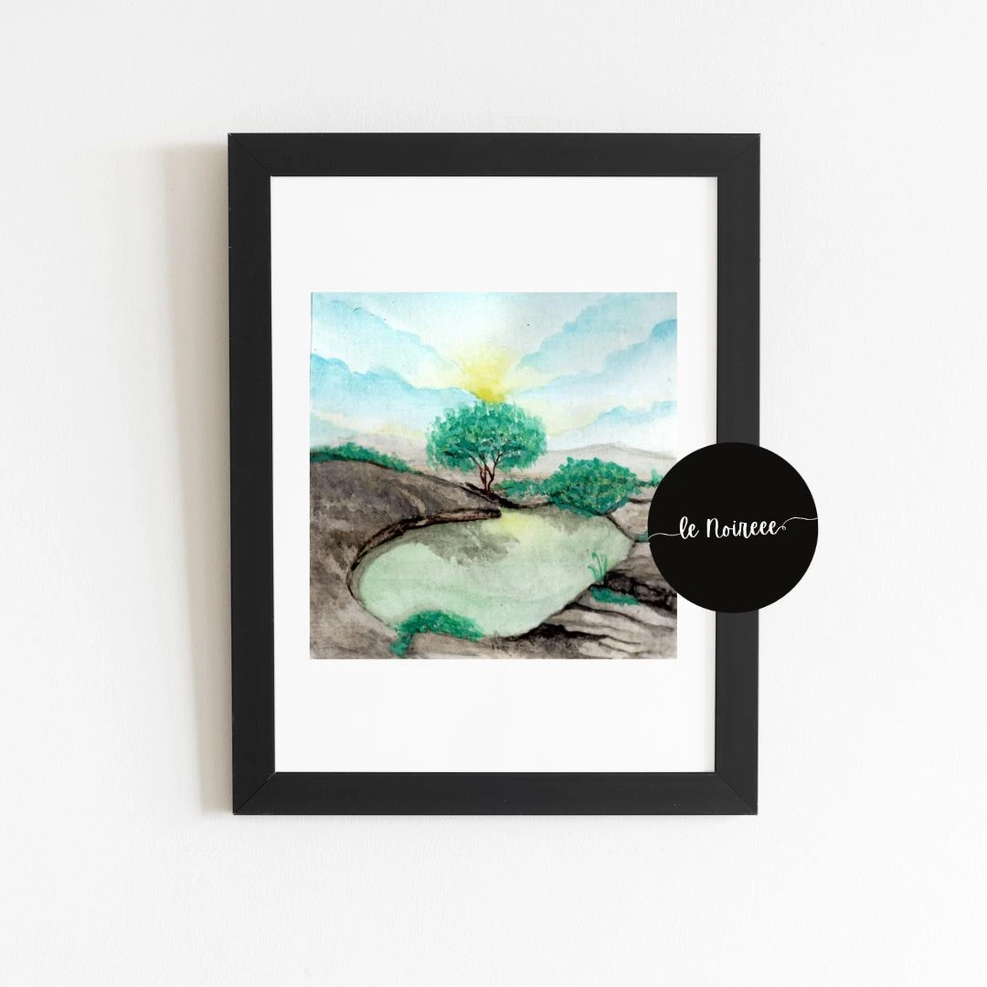 The Oasis - Watercolor Painting - Image 2