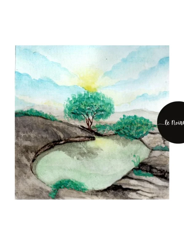 The Oasis – Watercolor Painting